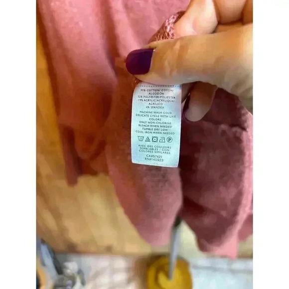 Loft Oversized Turtle Neck with Pockets 3/4 Sleeve Sweater Size S - Picture 5 of 8